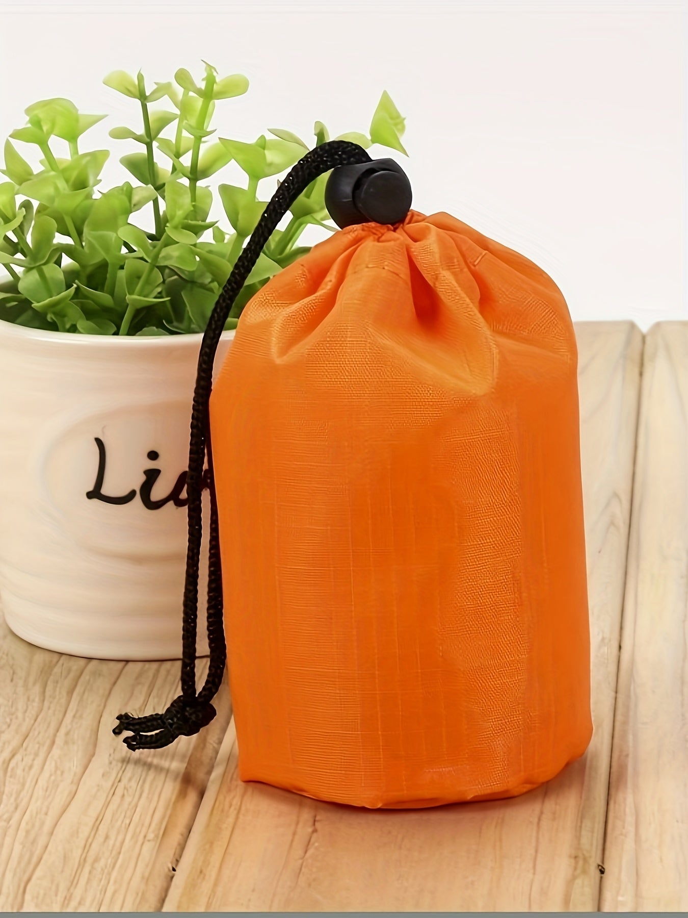 Emergency Survival Outdoor Hooded Rain Poncho High Visibility