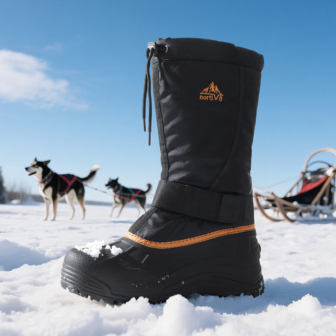 NORTIV8 Men Waterproof Winter Hiking Boots With Warm Fur Liner