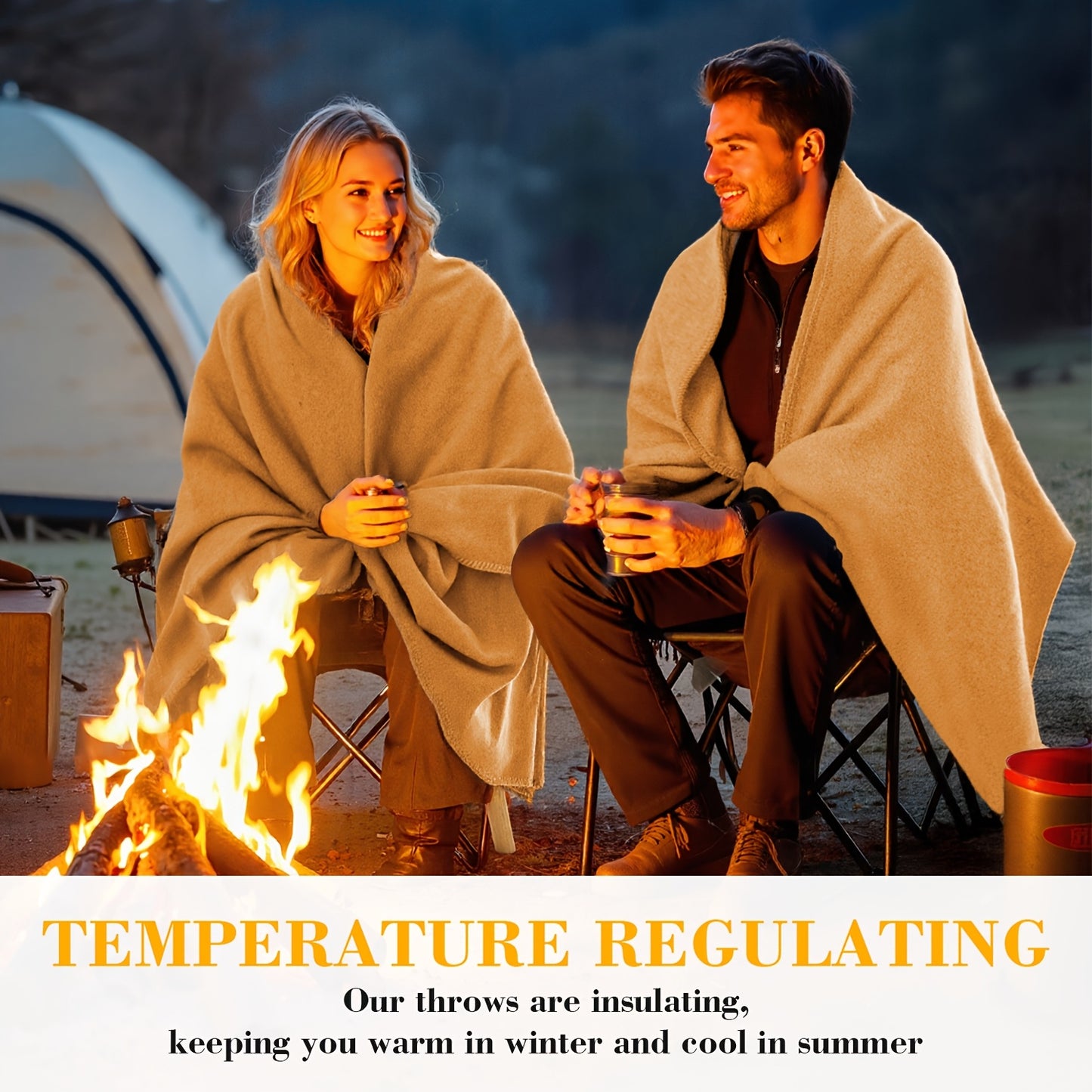 Merino Wool Bed Blanket Cozy Fleece Throw For All Seasons