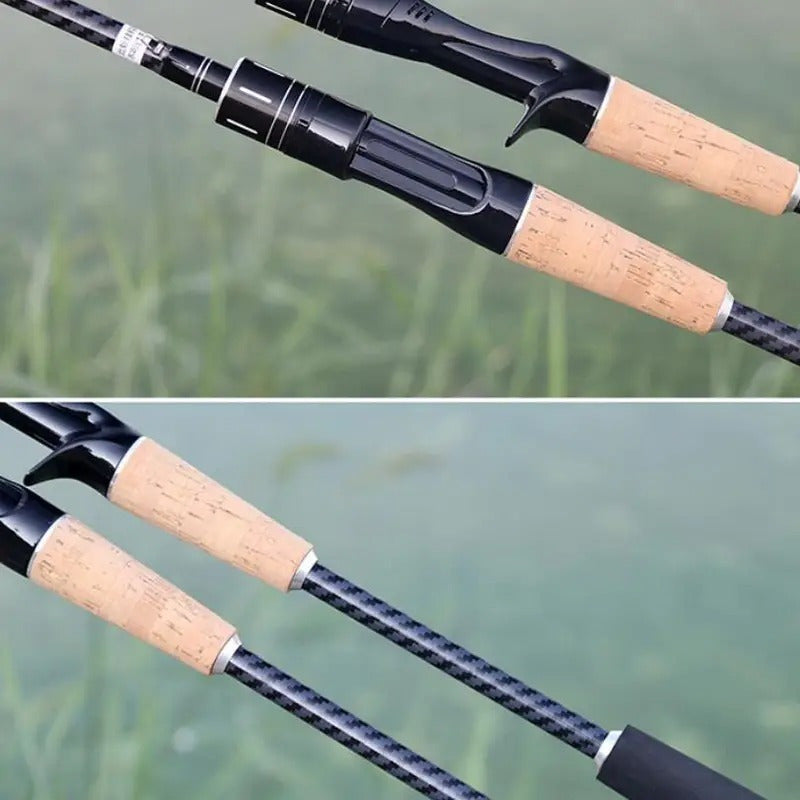 Carbon Lure Rod With Wooden Handle For Fly Fishing