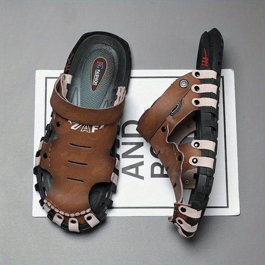 Men's Extended Size Breezy Sandals Slip On Water Shoes For Beach Pool