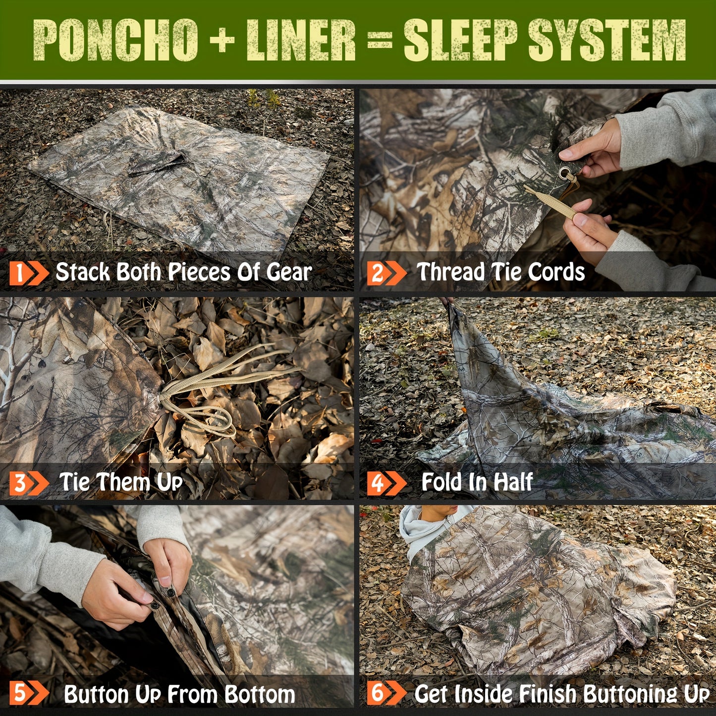 LENOTOS Woobie Blanket Insulated Rain Poncho Liner for Hiking