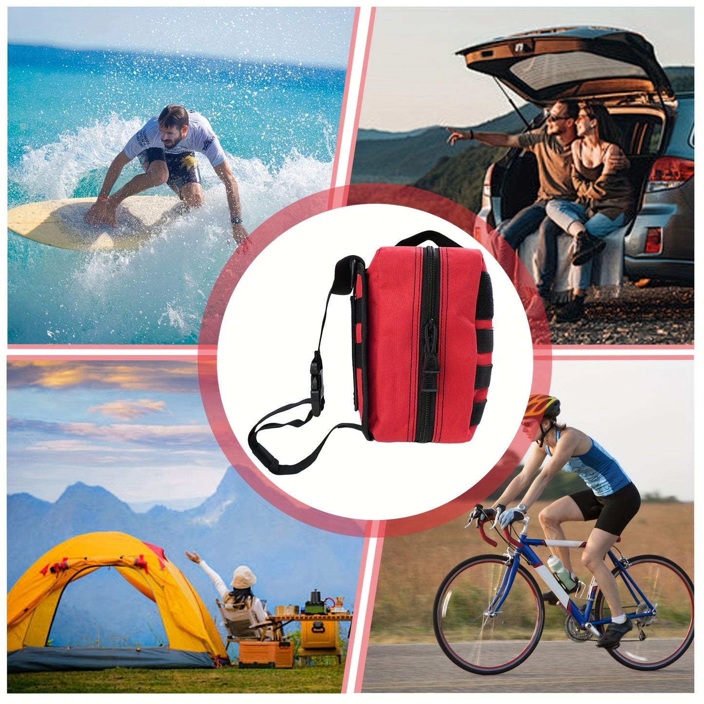 379pcs Of Multi-functional First Aid Kits Essential Safety Supplies for Home Outdoor Hiking And Exploration Portable First Aid Kits Equipped with Scissors Tweezers Etc Perfect Gifts for Family Members Husbands Or Friends Meet