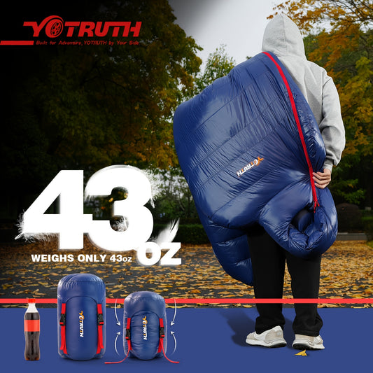 Duck Down 20F Mummy Sleeping Bag 650 Fill for Backpacking