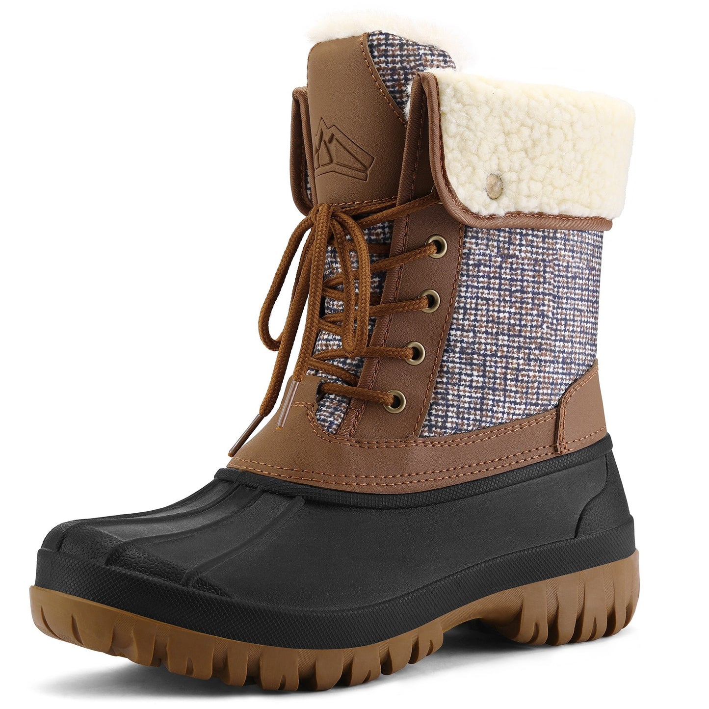 Women's Thermal Snow Boots Non Slip Mid Calf Rubber Sole