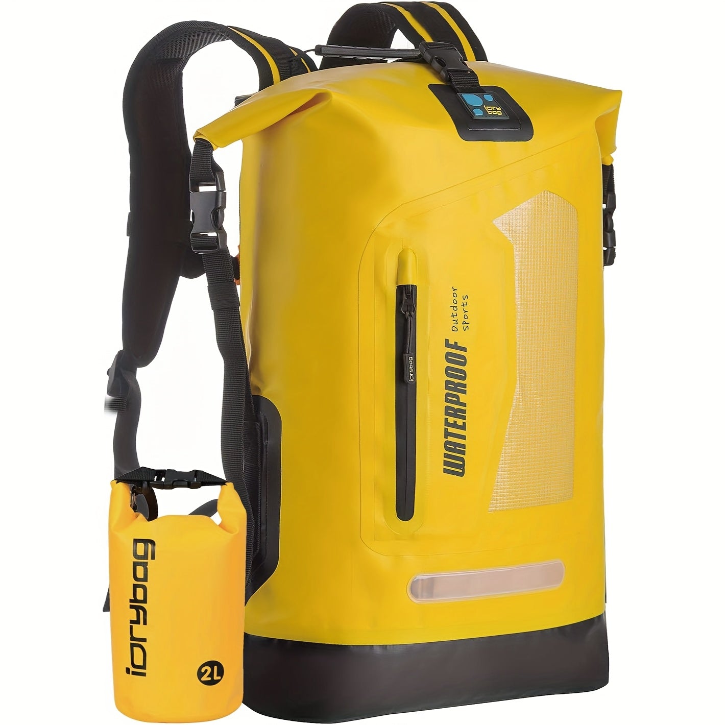 IDRYBAG Heavy Duty Hiking Backpack Roll Top Closure Dry Bag