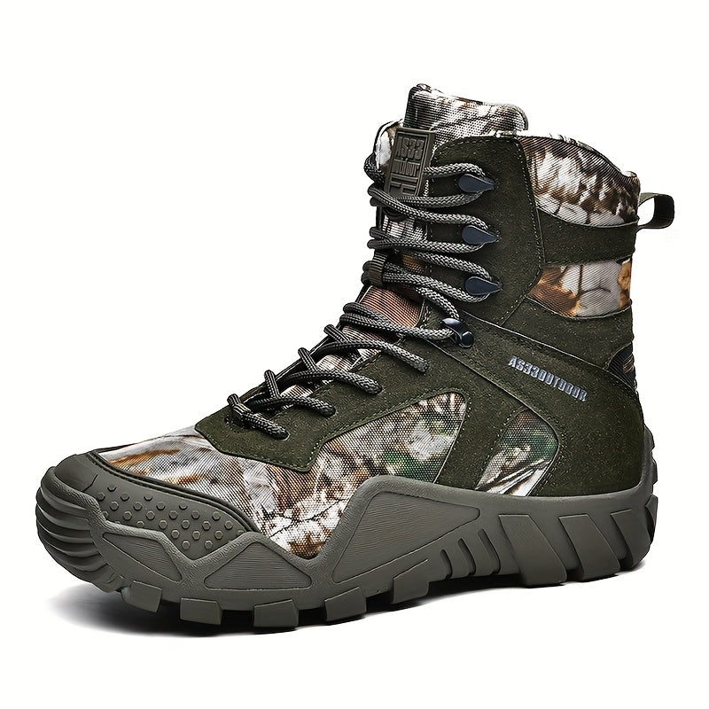 Men's Ankle High Waterproof Hiking Boots Breathable Shock Absorbing