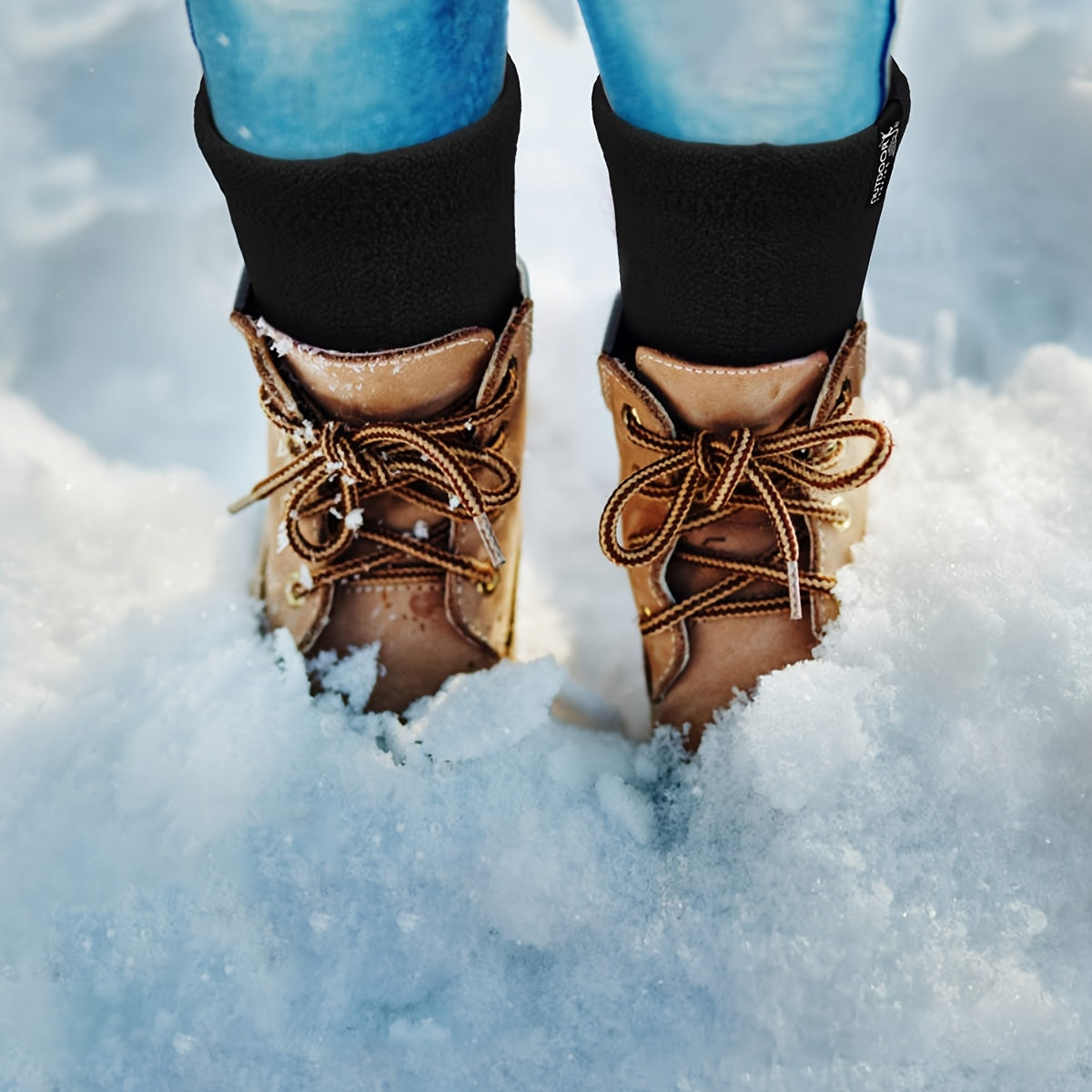 AIBEANIE Men Hiking Fleece Boot Socks Military Liner