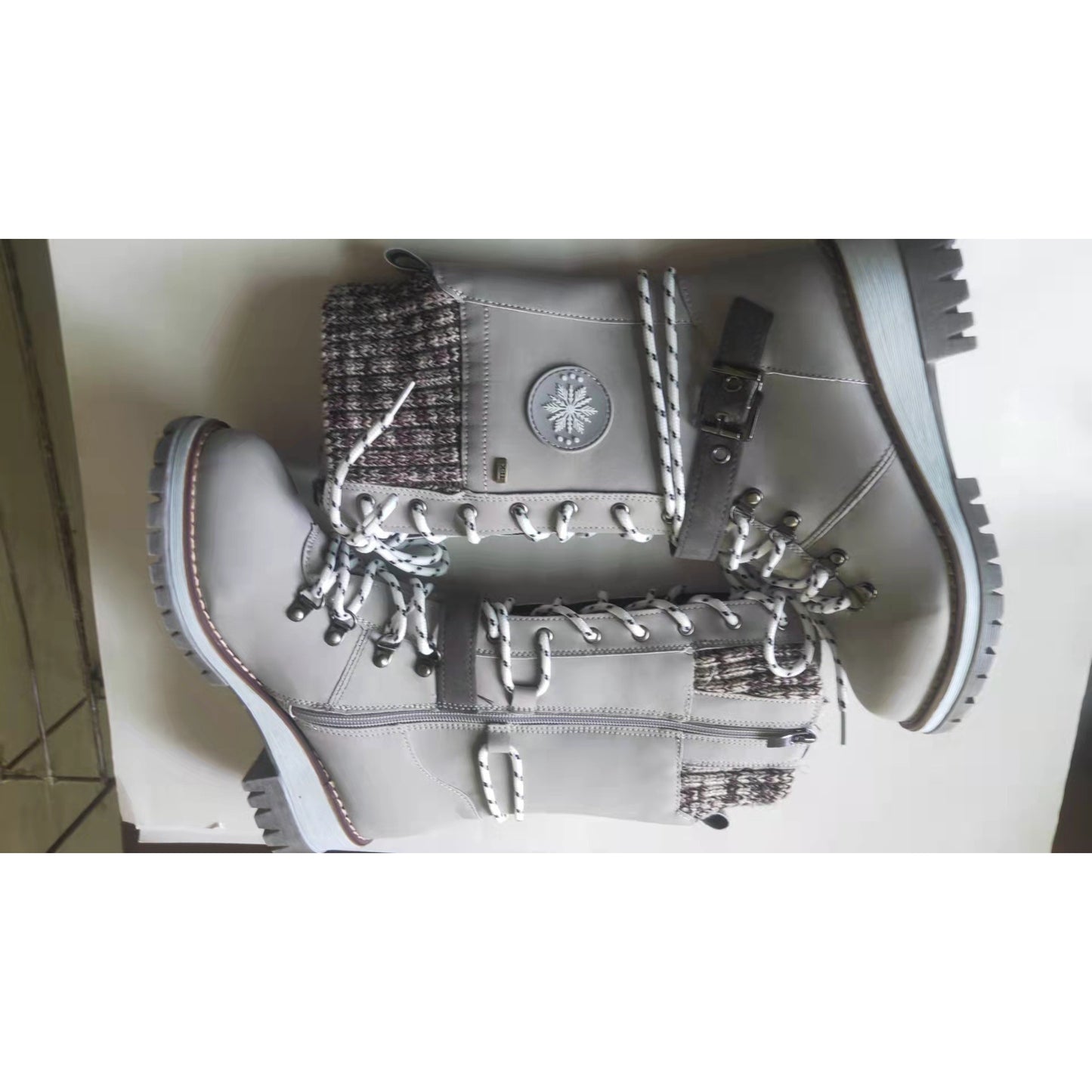 Winter Snow Boots Rubber PU Sole All Terrain Traction Ice