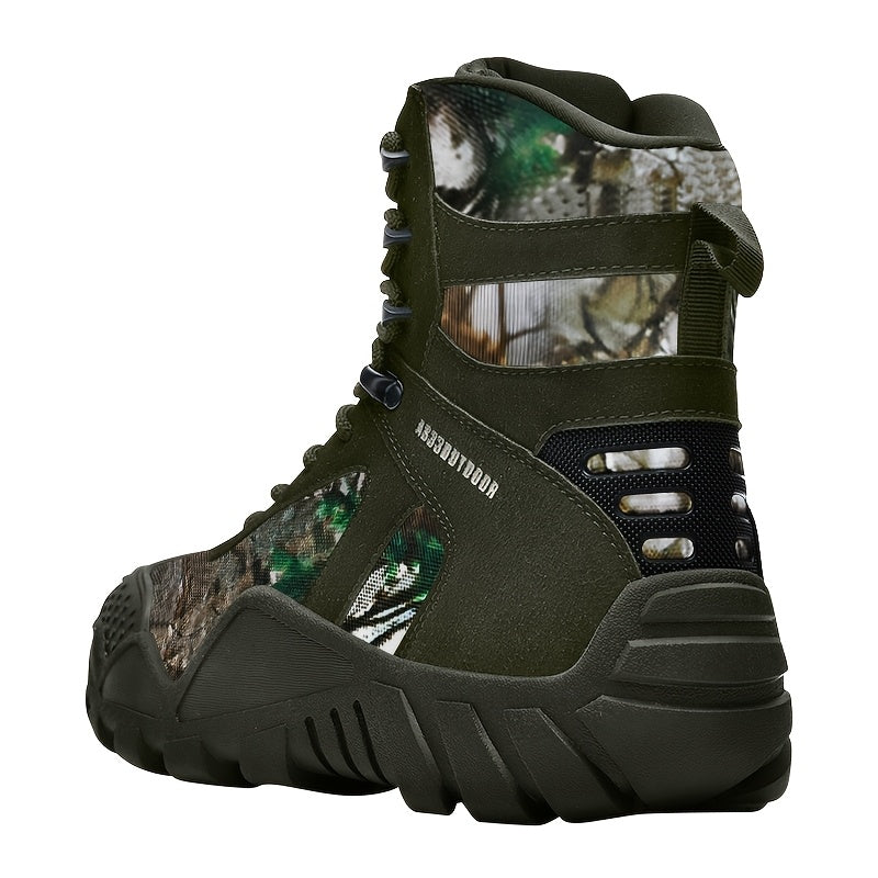 Men's Ankle High Waterproof Hiking Boots Breathable Shock Absorbing