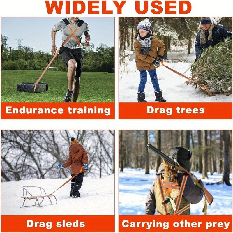 Deer Drag Harness 1Set Heavy Duty With Reflective Strip