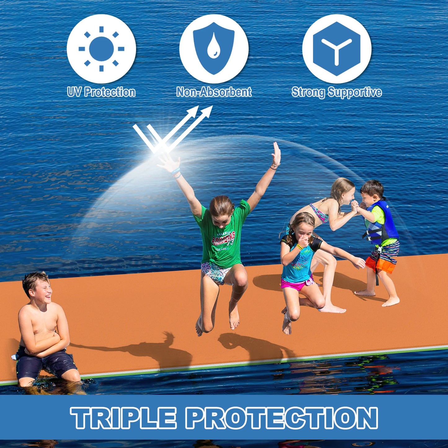 Kieperi Lily Pad Floating Mat XPE Durable Double Sided