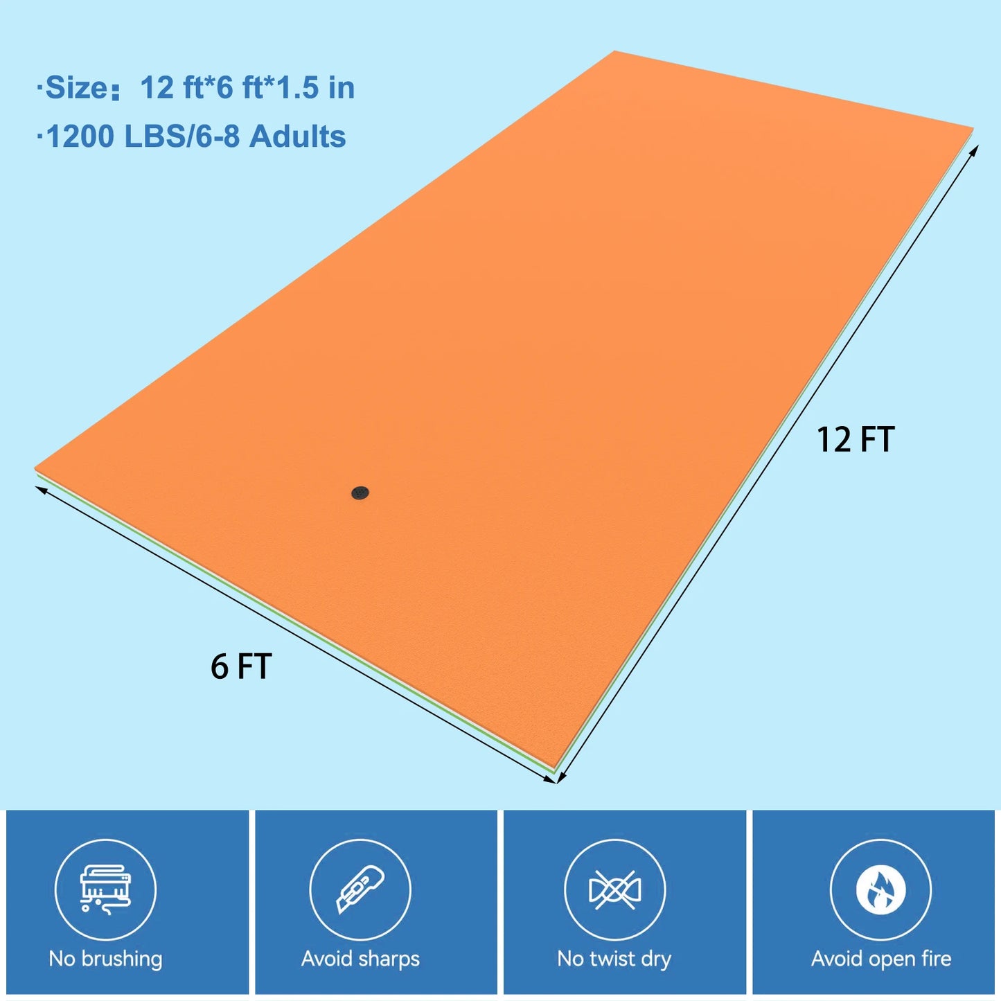 Kieperi Lily Pad Floating Mat XPE Durable Double Sided