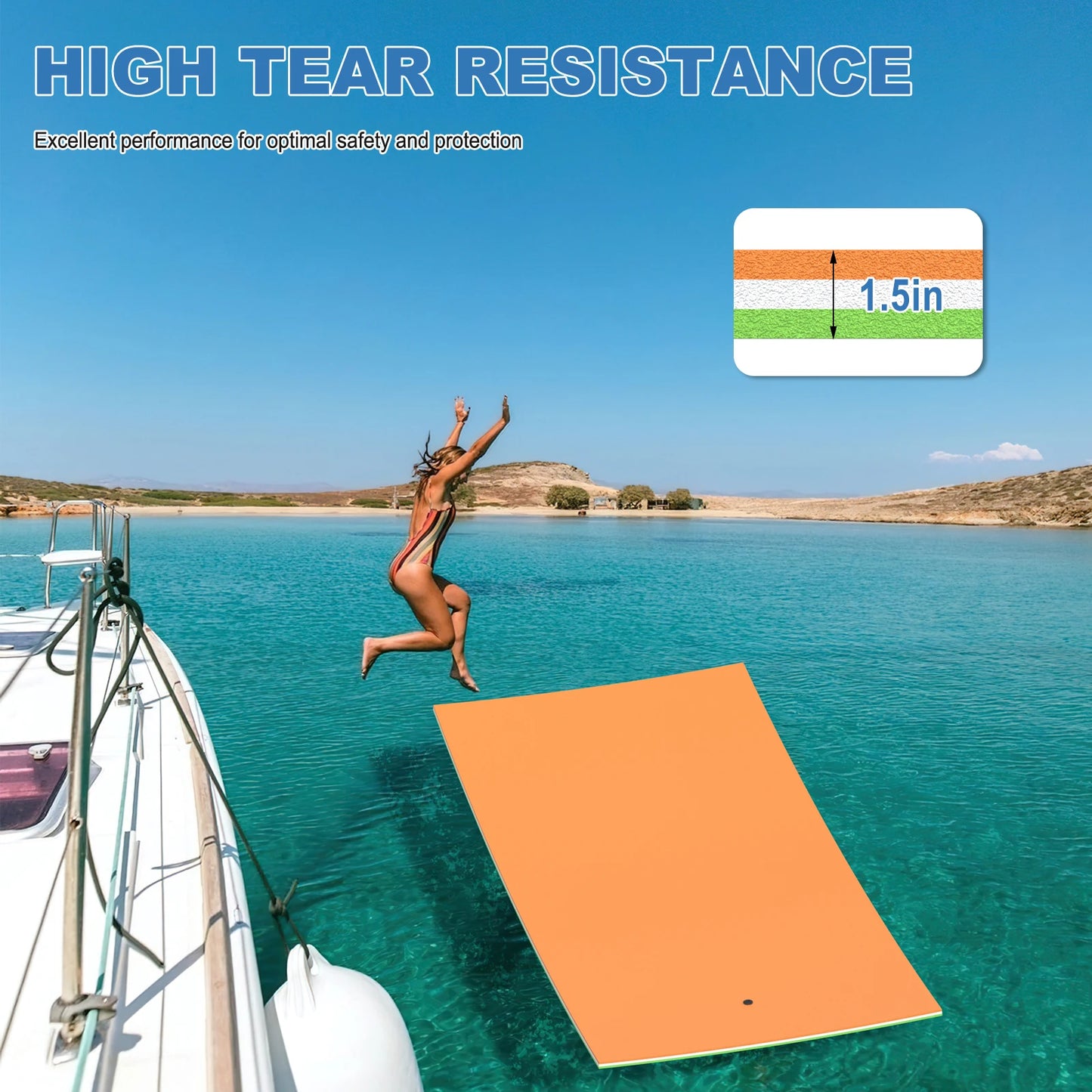 Kieperi Lily Pad Floating Mat XPE Durable Double Sided