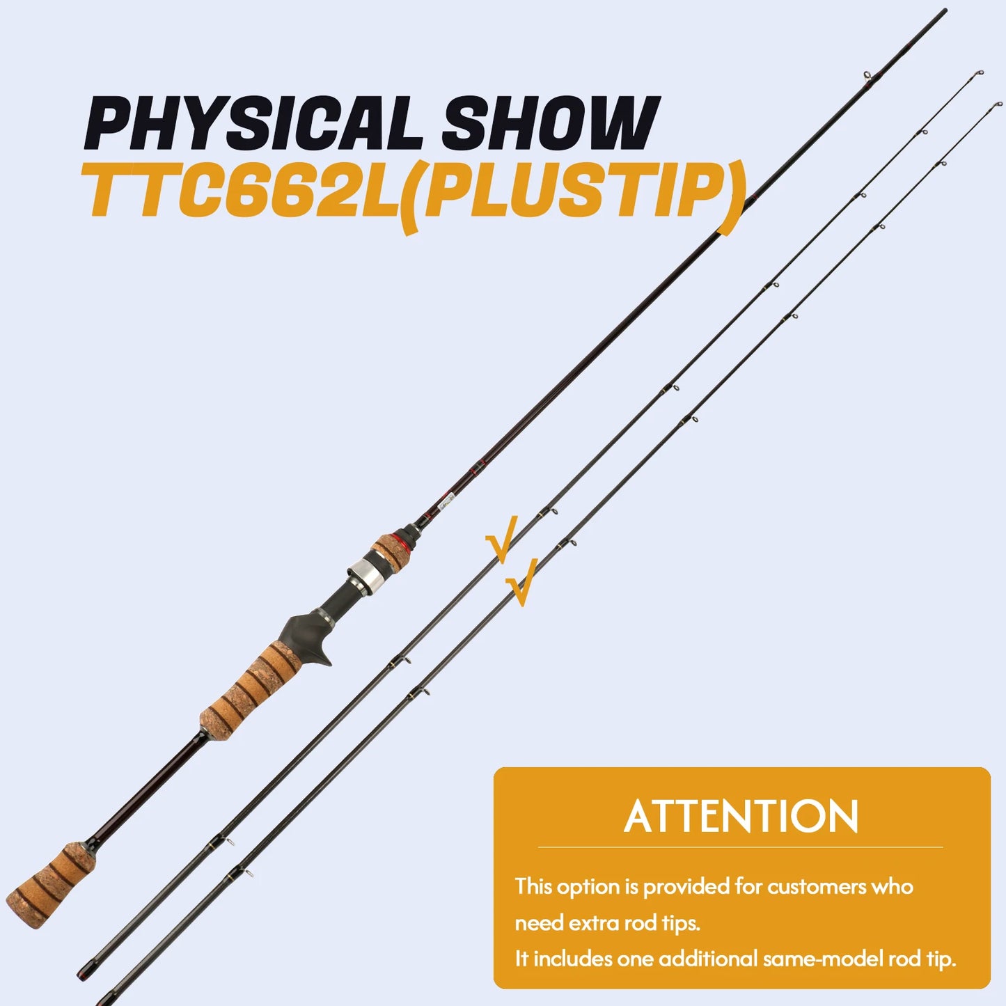 Kuying Teton TTC662L Casting Spinning Carbon Fishing Rod
