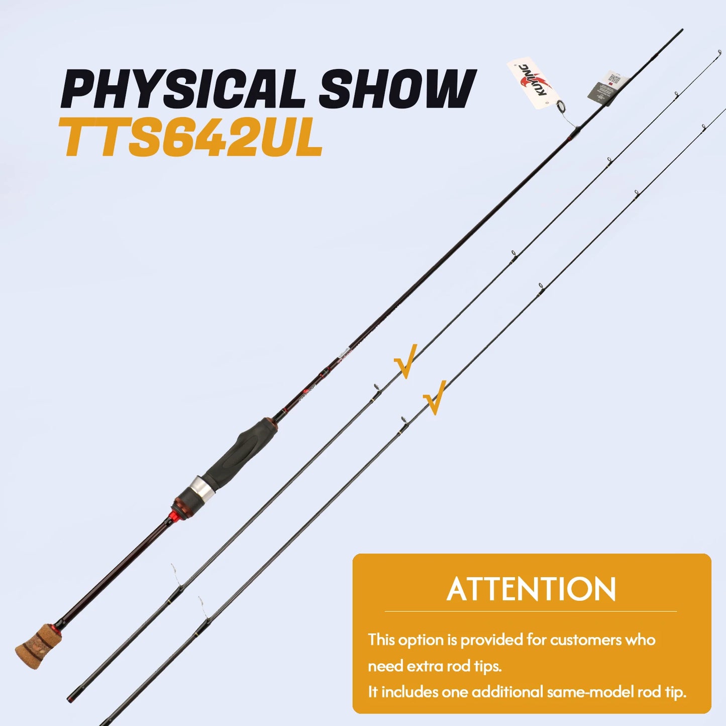 Kuying Teton TTC662L Casting Spinning Carbon Fishing Rod