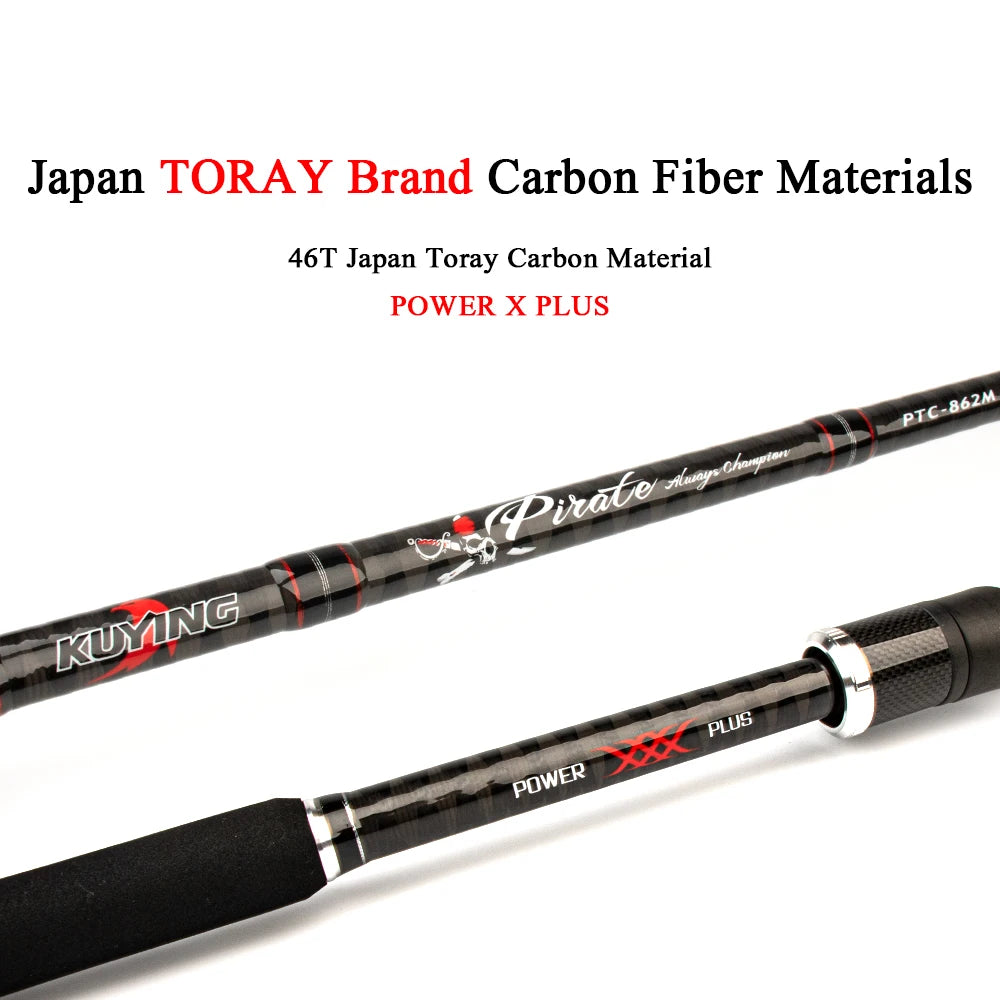 Kuying Pirate Carbon Casting Spinning Rod for River Fishing