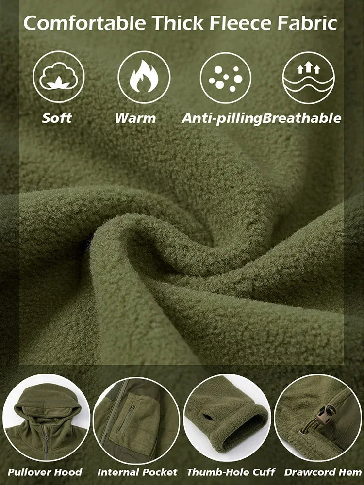 ReFire Gear Fleece Tactical Jacket For OutdoorAdventure Thermal Weatherproof Insulation