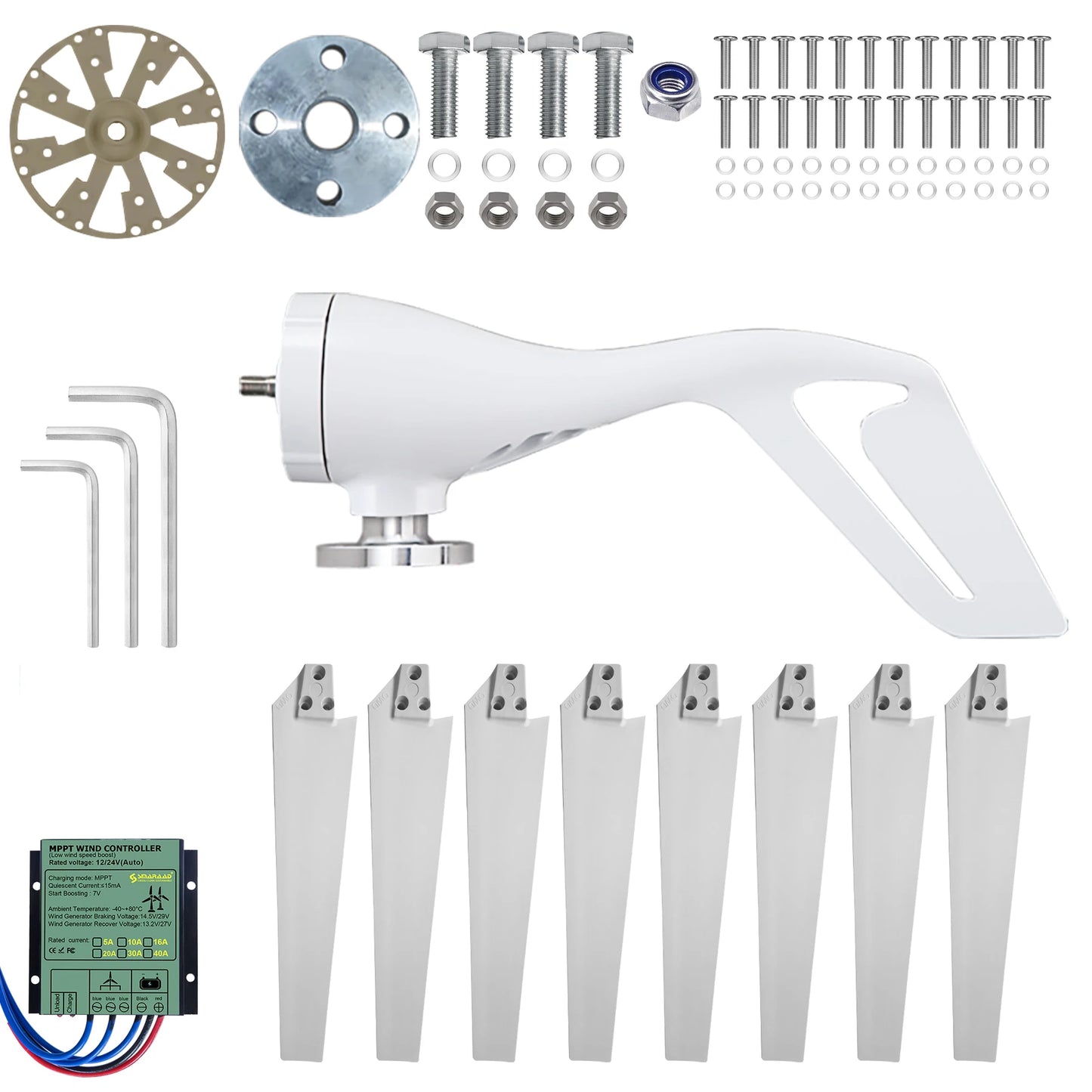SMARAAD 3000W Horizontal Wind Turbine 12V 24V 48V Low Noise