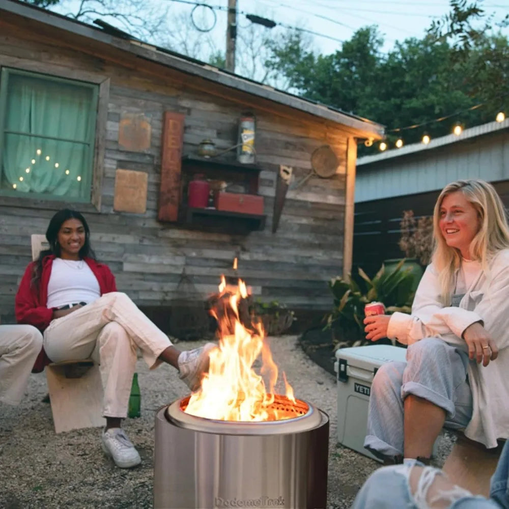 Portable Outdoor Stainless Steel Smokeless Wood Burning Fire Pit