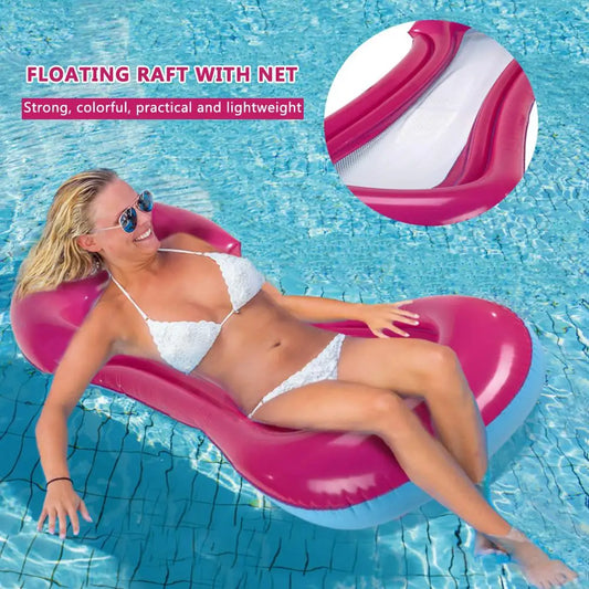 MOJOYCE Water Hammock Recliner Inflatable Pool Lounge Chair With Pump