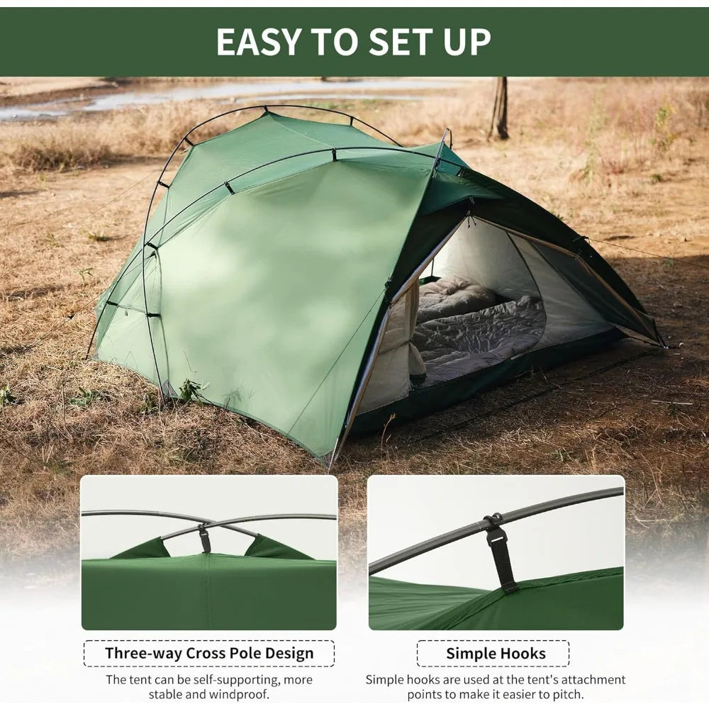 Naturehike Hillock Ultralight Two-Person Camping Tent with Vestibule