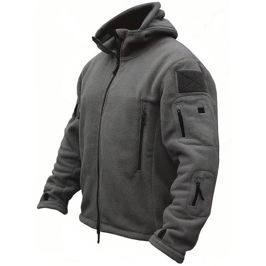 CN Military Winter Fleece Tactical Jacket Hooded For Outdoors