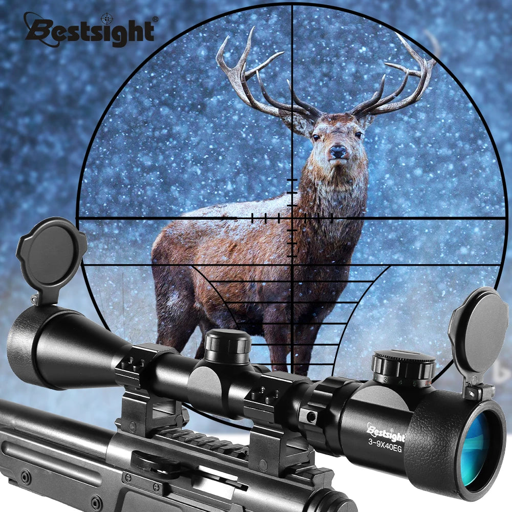 Nabila 3to9x40 Riflescope With MilDot Reticle Illuminated Red Green IncludesMountingClamps