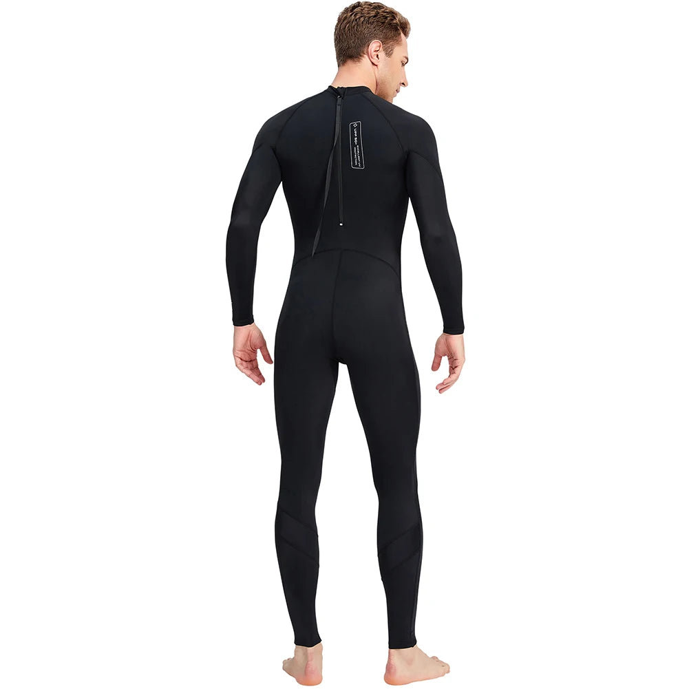 Men Diving Skin Clothes Cold Proof Sunscreen Snorkeling Surfing Swimsuit with Zipper Elastic Anti-scratch Water Sports Equipment