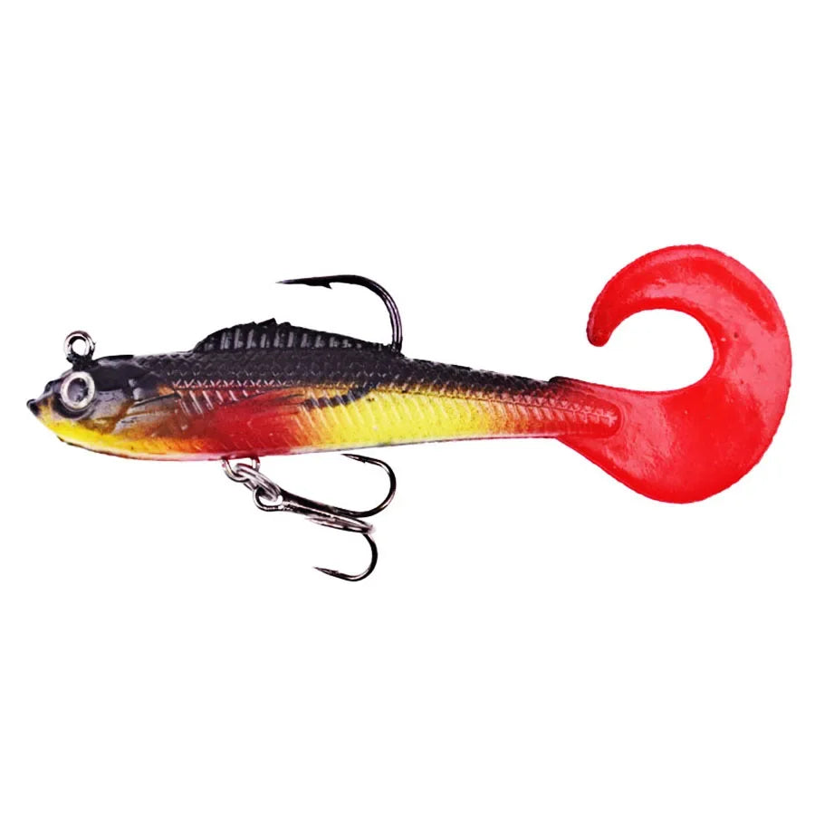 6 Piece Wobblers Soft Silicone Fishing Lures Baits Swimbaits