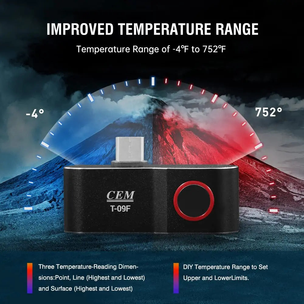 CEM Thermal Camera For Android Smartphone 25Hz Infrared