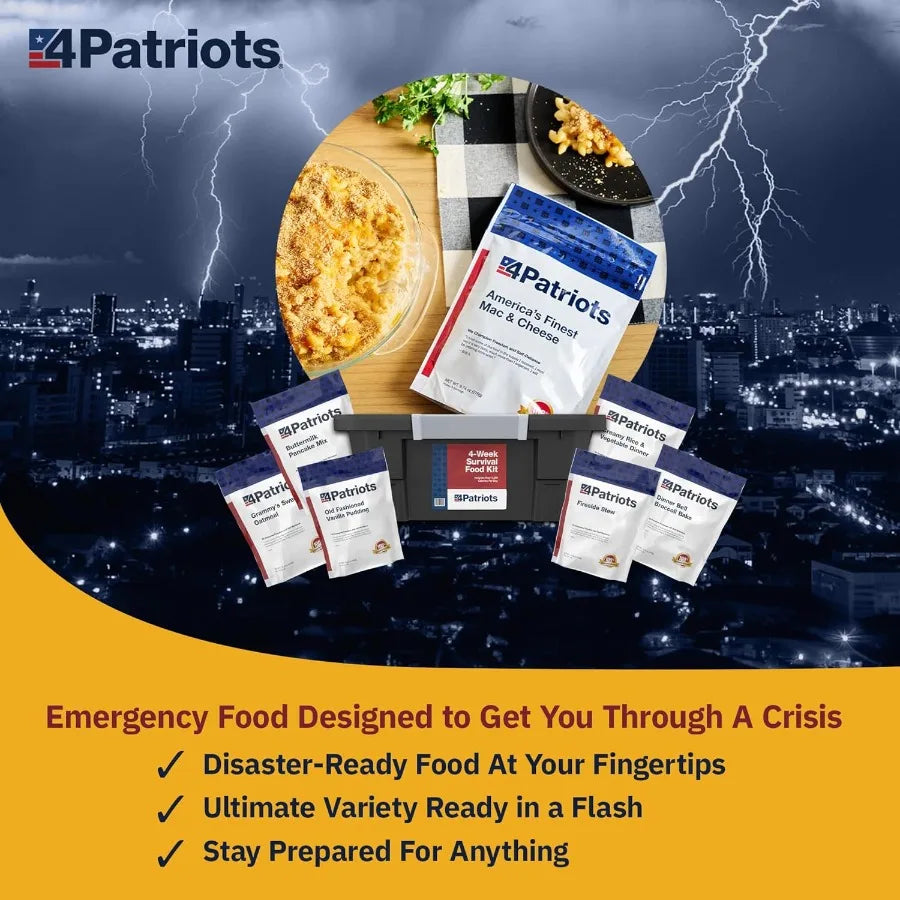4 Week Survival Food Kit 192 Servings Emergency Food Supply
