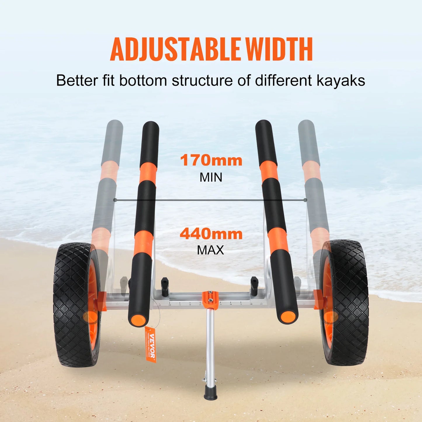 SucceBuy Kayak Cart 450lbs Aluminum Trailer With Durable Tires