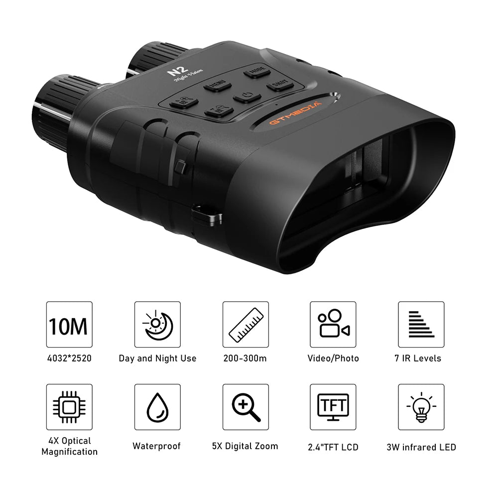 GTMEDIA N2 Night Vision Binoculars 5X Digital Zoom IR