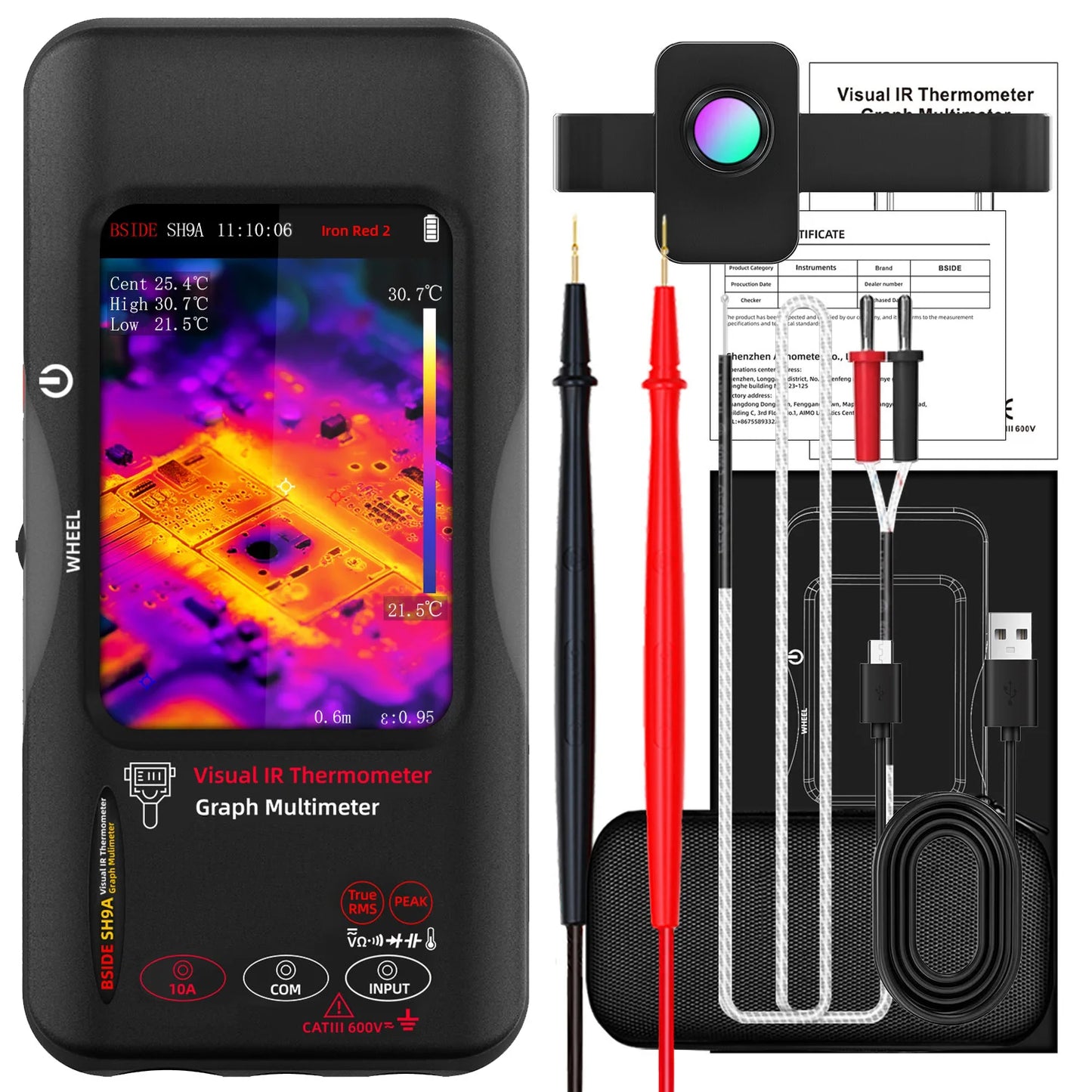 BSIDE Touchscreen Thermal Imager Multimeter 320x240 Resolution