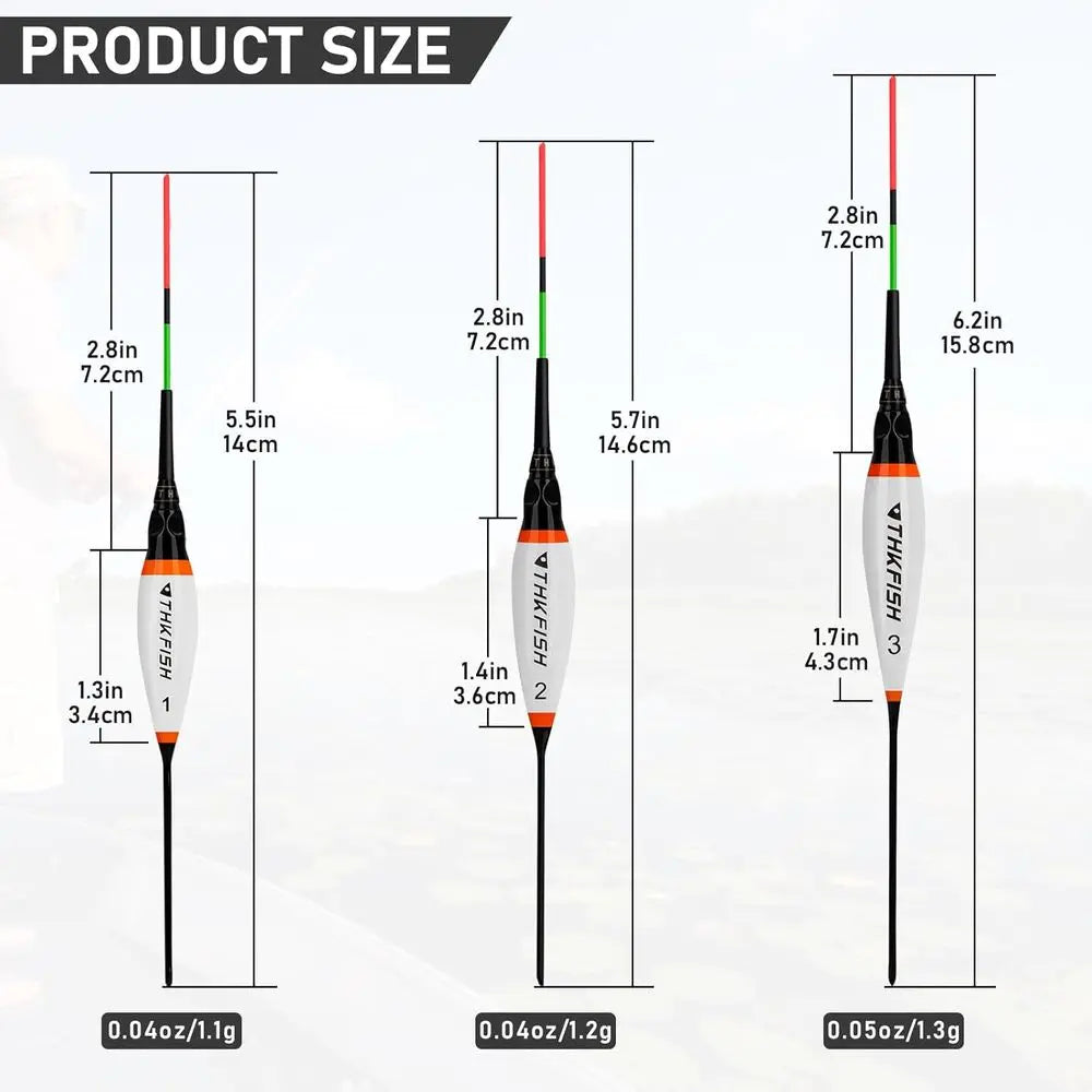 OEMG Illuminated Night Fishing Floats 3 Pack For Nighttime Use