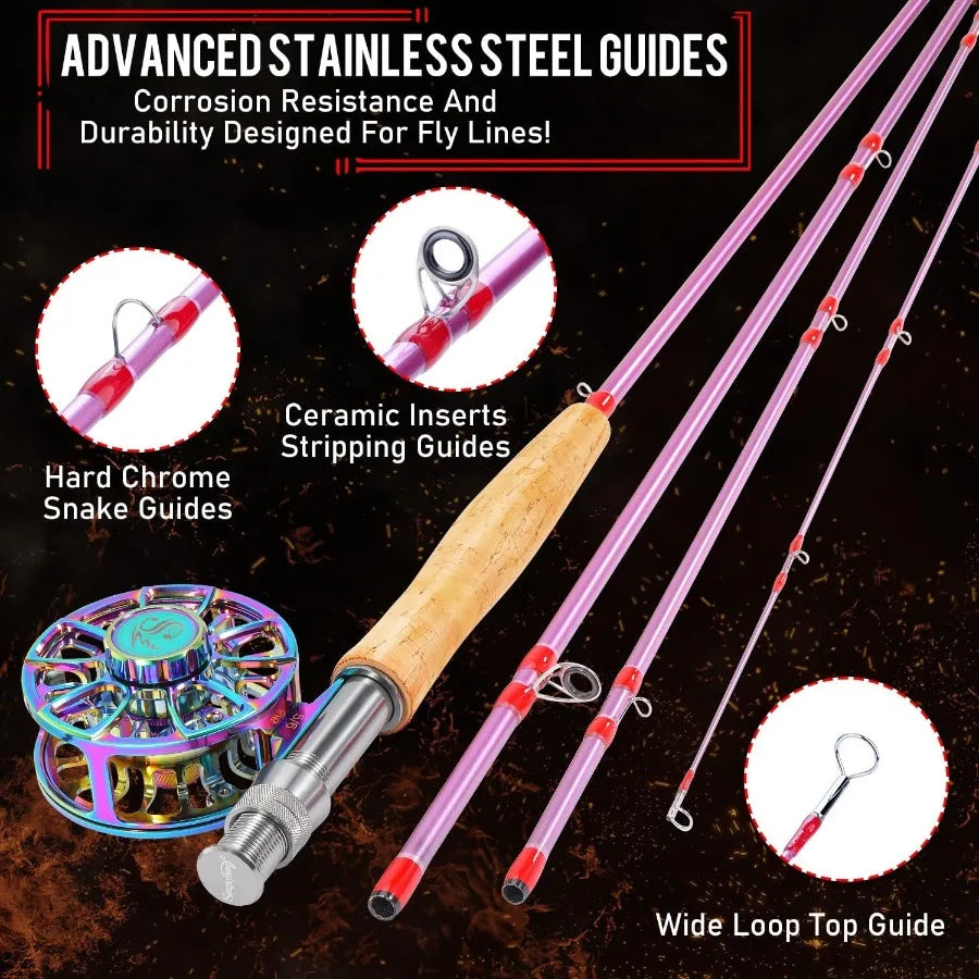 Ultra Light Fly Fishing Rod And Reel Combo With Accessories