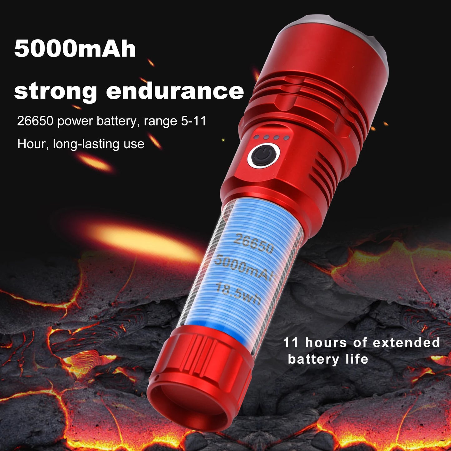 Shan Bao 1800 Lumen LED Zoomable Rechargeable Outdoor Flashlight