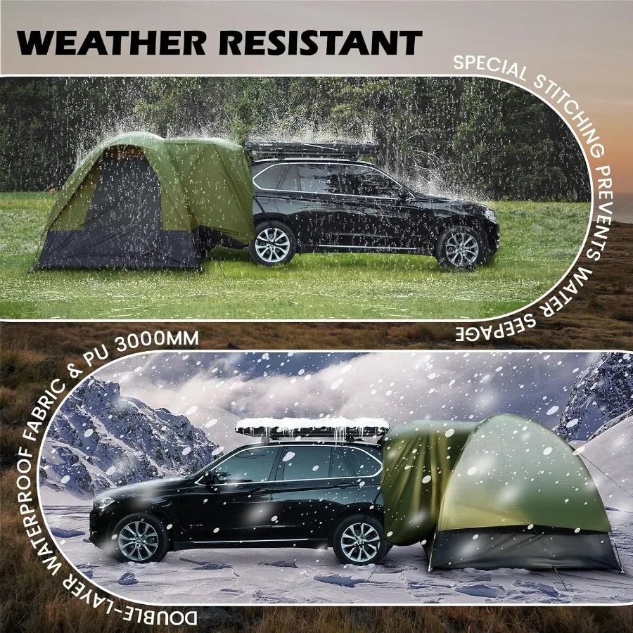 SUV Tent Rectangle Car Tent For Family Waterproof Windproof Camping