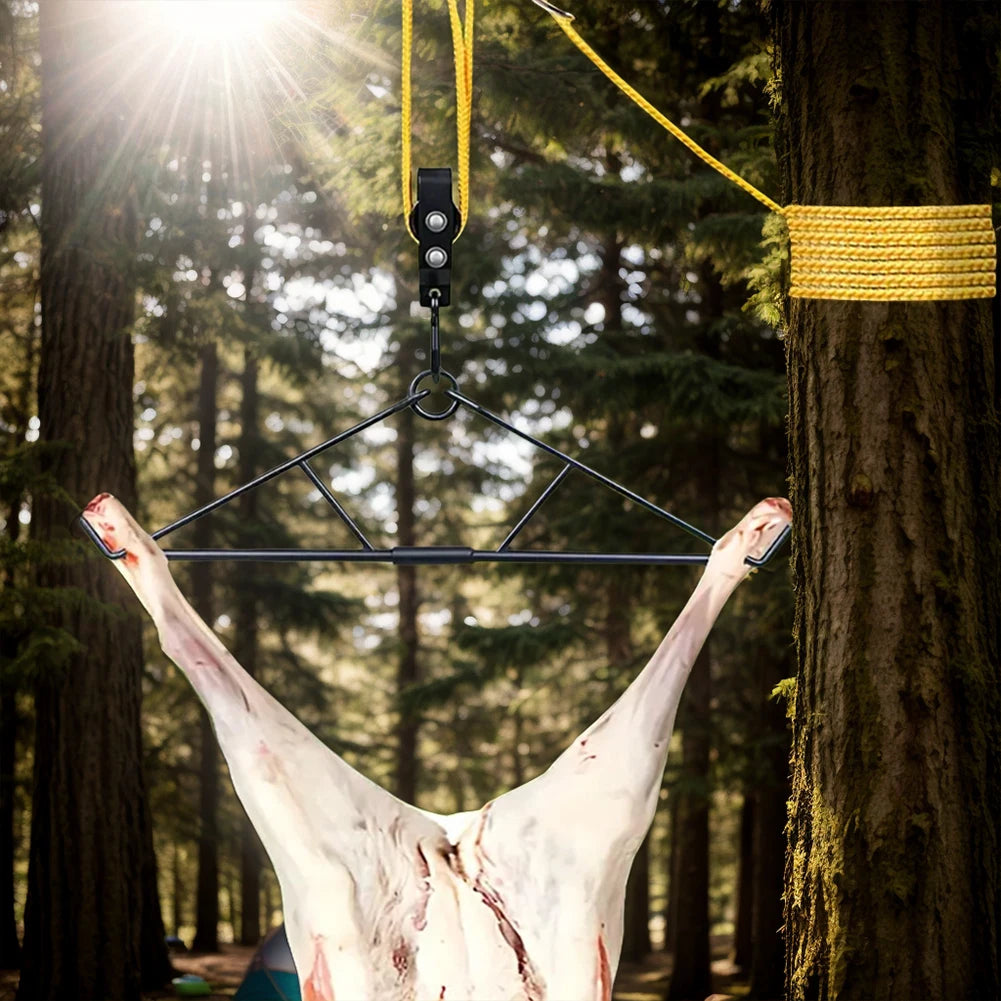 Deer Game Hoist Pulley Lift System With Gambrel Hunting Accessories