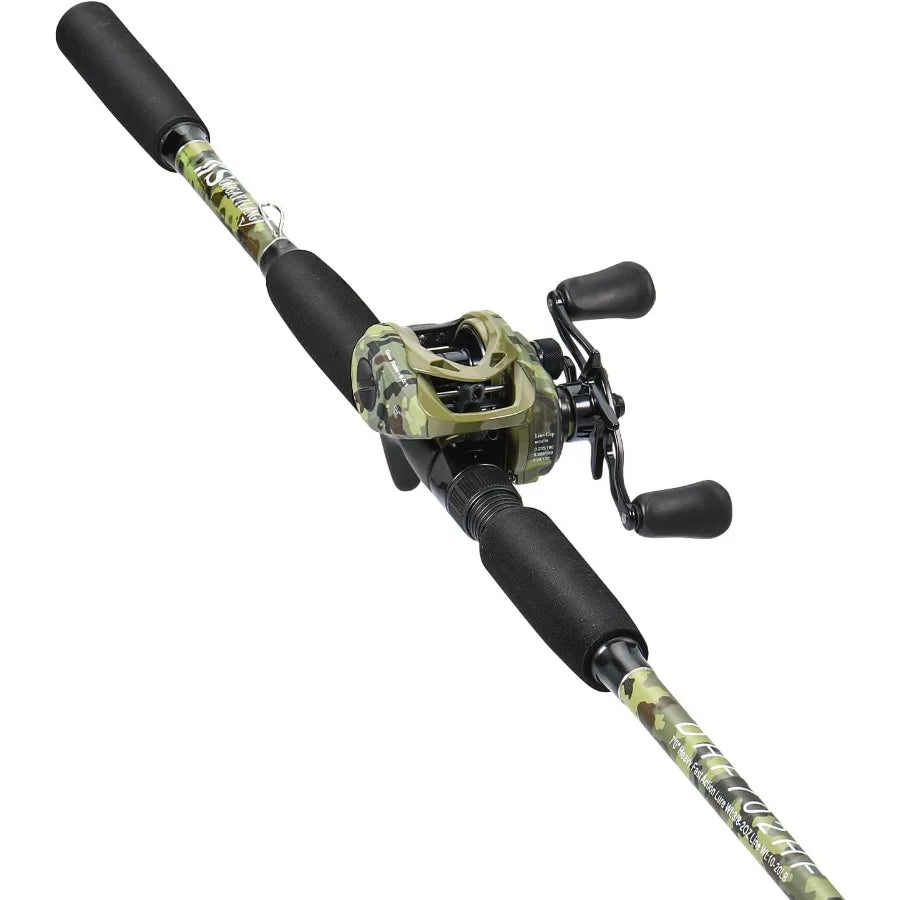 Fishing Pole Casting Reel Combo With Durable Rod For Catfish