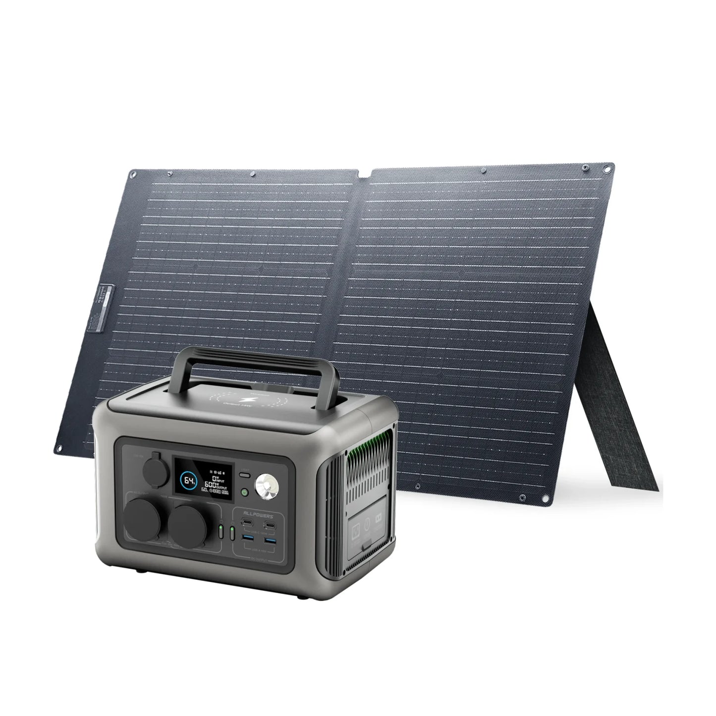 ALLPOWERS R600 Portable Powerstation 299Wh LiFePO4 Battery with Solar Panel