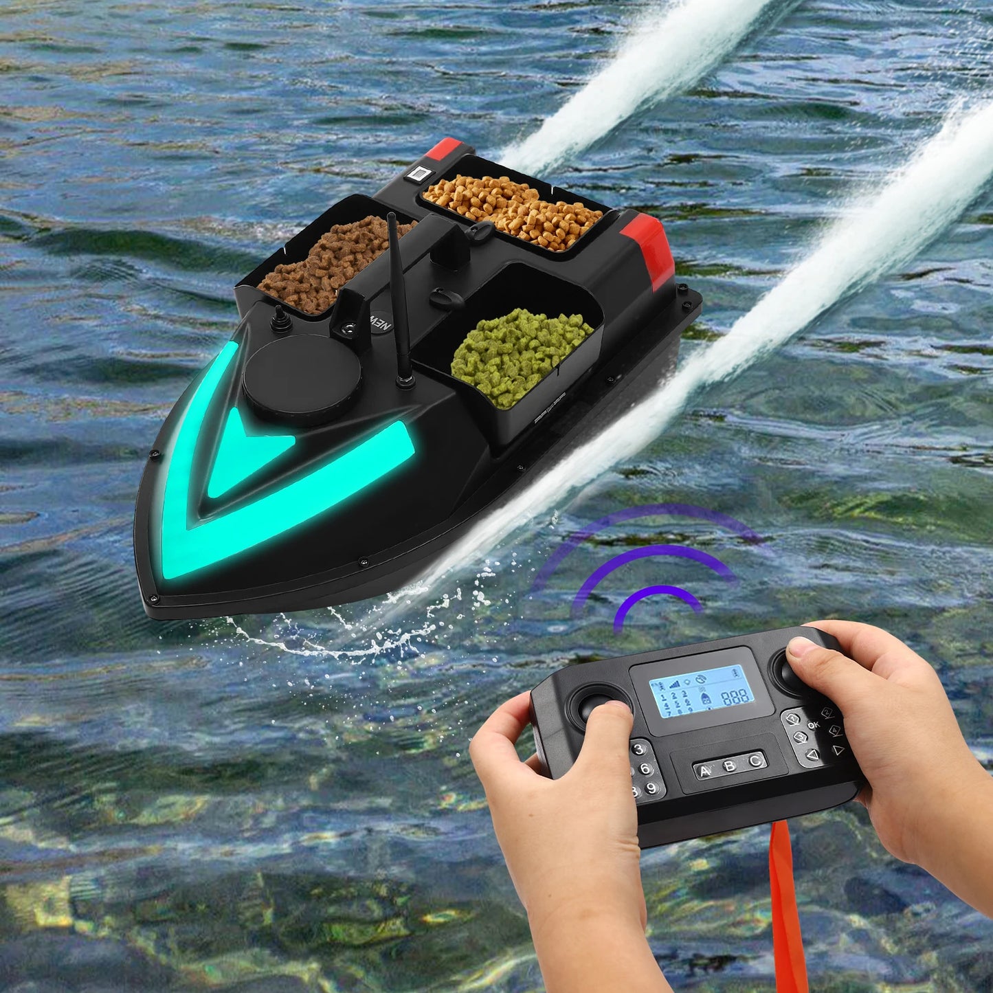 Hign Concerned RC Fishing Bait Boat With AdvancedDepthMeasurement Sounder GPSNavigator