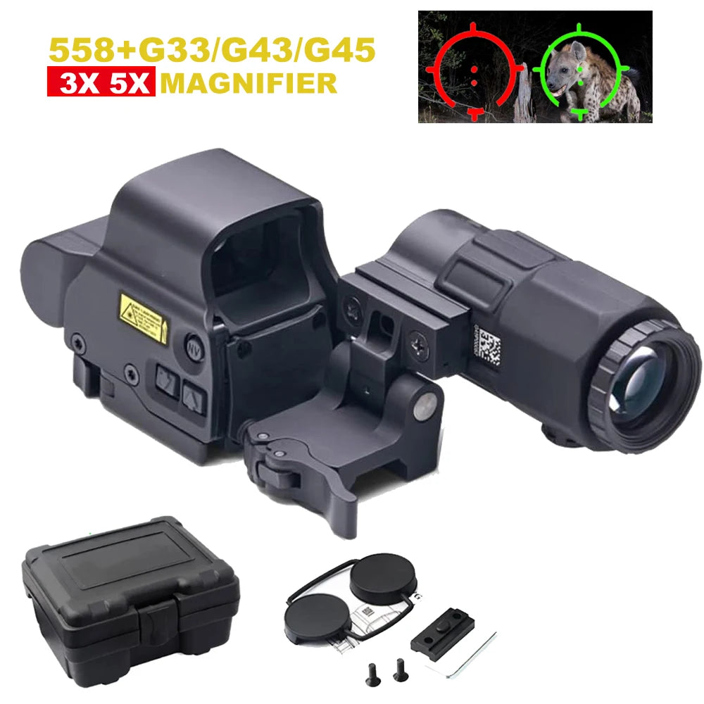 Bestsight 558 HolographicOptic RifleMountedHolographicOpticsUnit With 68MOA Ring And 1MOA Dot