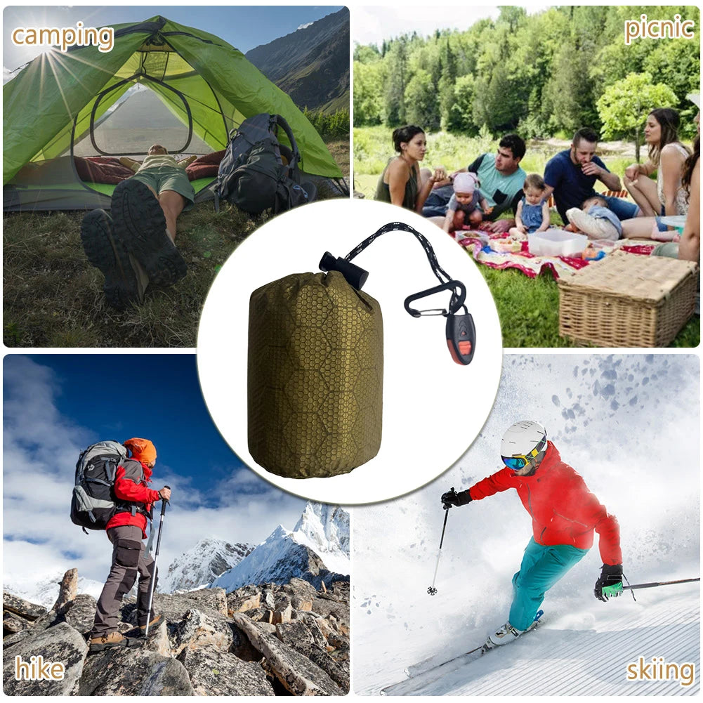 Shunmaii Waterproof Thermal Emergency Sleeping Bag Bivy Sack For Camping