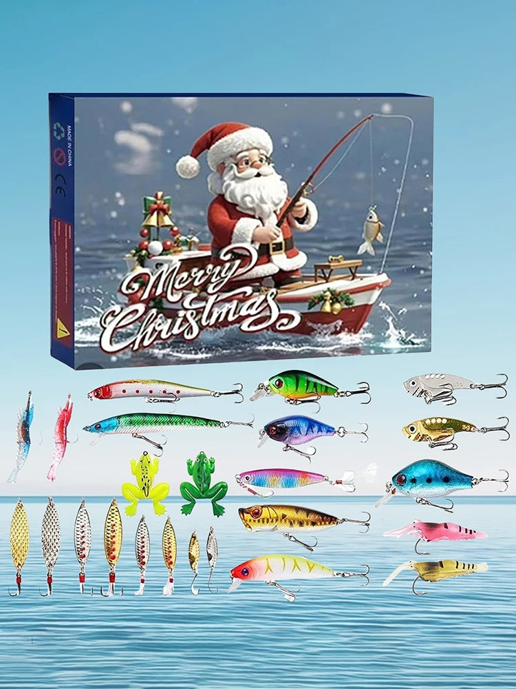 APWIKOGER 24 Day Fishing Lure Advent Calendar Christmas Countdown