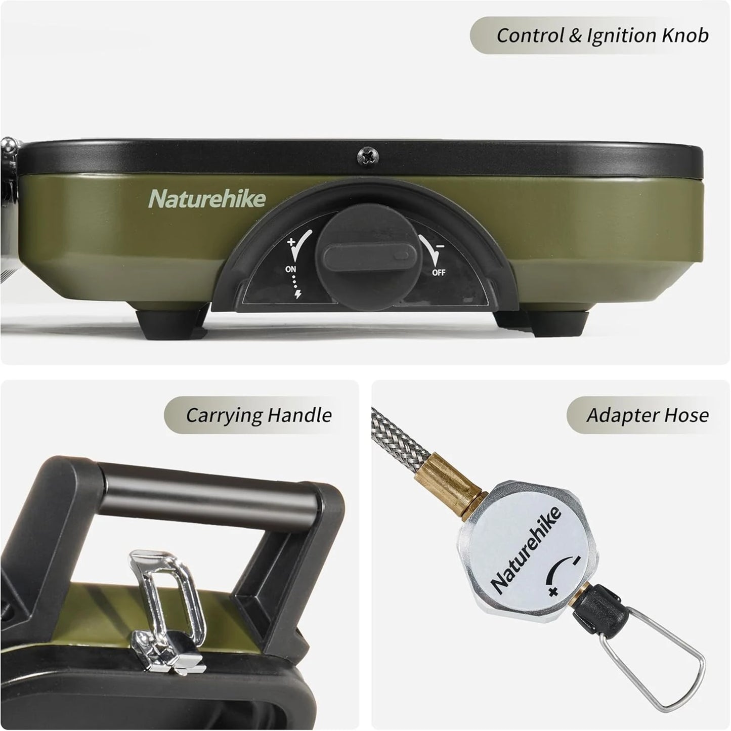 Naturehike Folding Double Gas Stove Isobutane Camping 16000 BTU