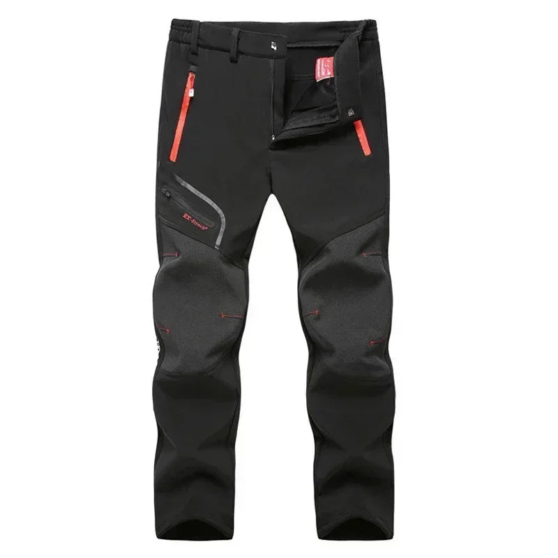 Tlothes Mens Hiking Pants Winter Fleece Lined Tactical Trekking