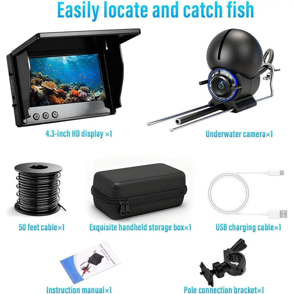 Underwater Fishing Camera With Infrared Night Vision For Kayaking
