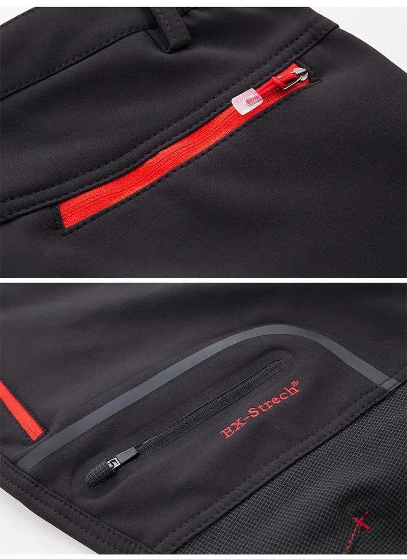 Tlothes Mens Hiking Pants Winter Fleece Lined Tactical Trekking